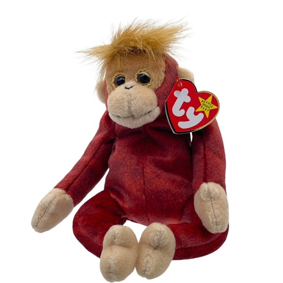 Ty Beanie Baby Babies 1999 SCHWEETHEART The Orangutan Ape Stuffed Animal Toy - Picture 1 of 9